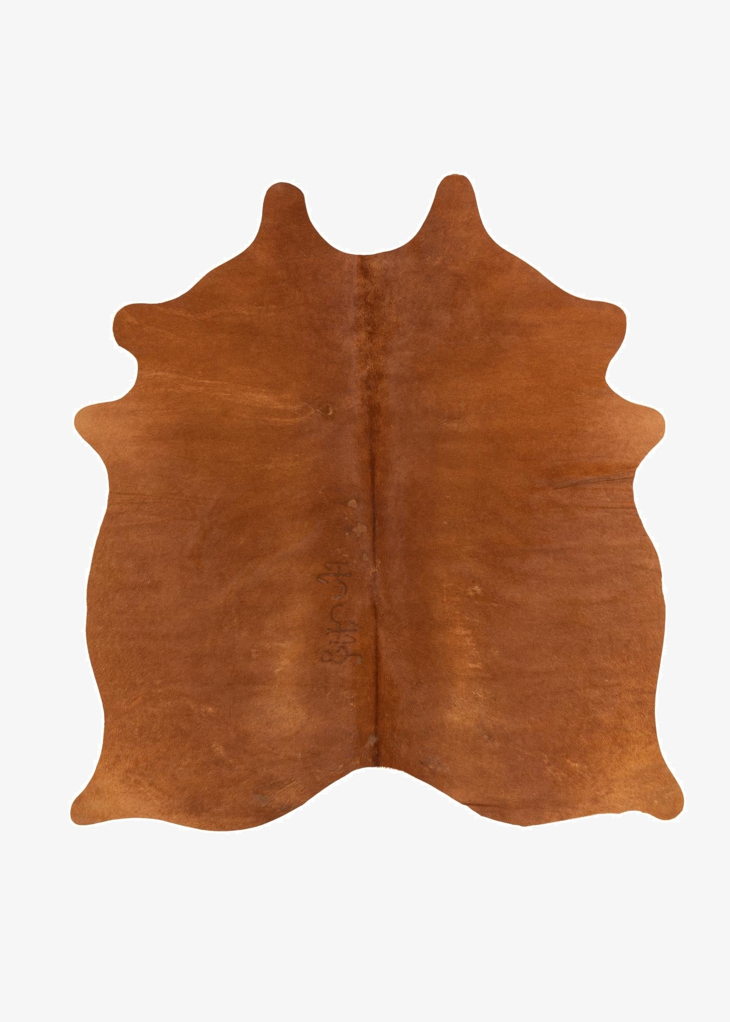 4' 10 x 5' 2 Cowhide Leather Square Rug