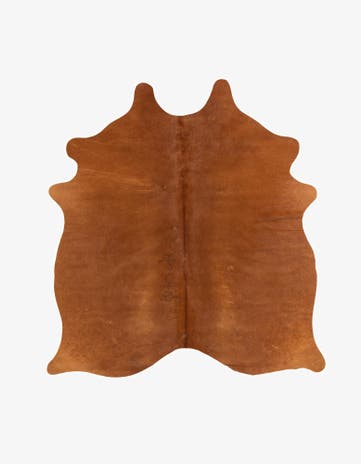 4' 10 x 5' 2 Cowhide Leather Square Rug