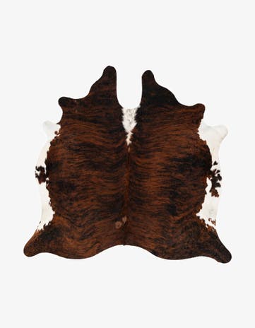 6' 7 x 7' 2 Cowhide Leather Square Rug