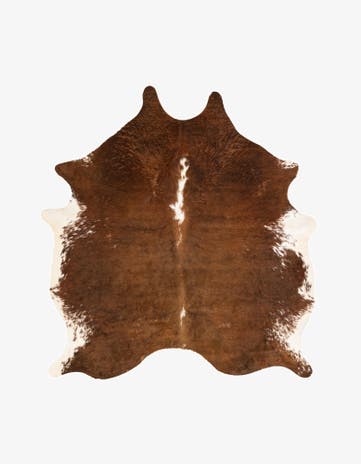 6' 3 x 6' 8 Cowhide Leather Square Rug
