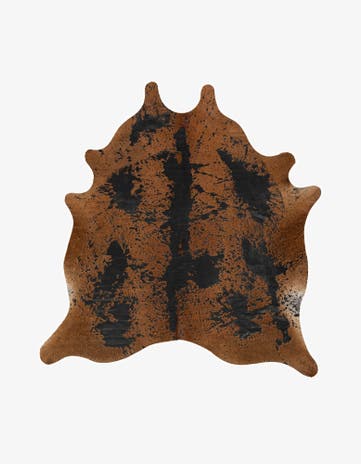 6' 8 x 6' 8 Cowhide Leather Square Rug