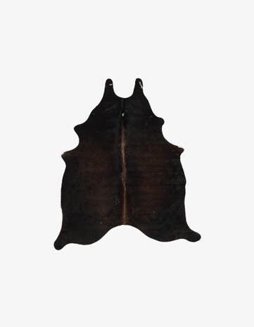 5' 3 x 5' 10 Cowhide Leather Square Rug