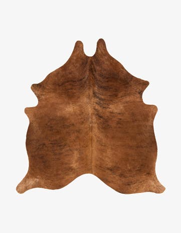 5' 10 x 6' 1 Cowhide Leather Square Rug