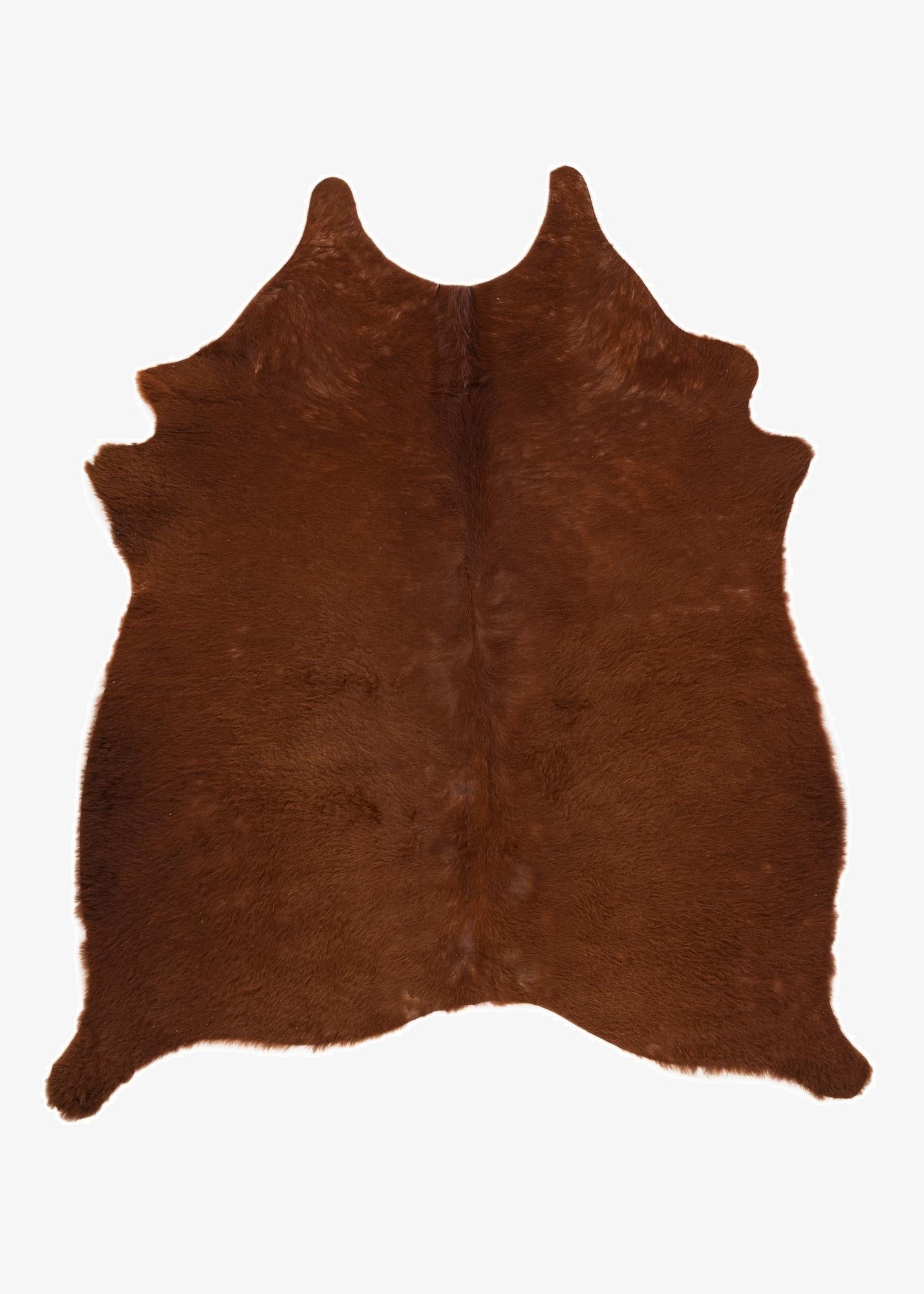 4' 11 x 5' 5 Cowhide Leather Square Rug