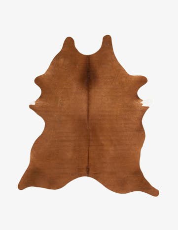 5' 10 x 6' 7 Cowhide Leather Square Rug