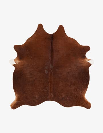 6' 6 x 6' 7 Cowhide Leather Square Rug