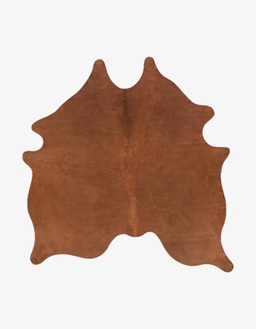 6' 6 x 6' 11 Cowhide Leather Square Rug
