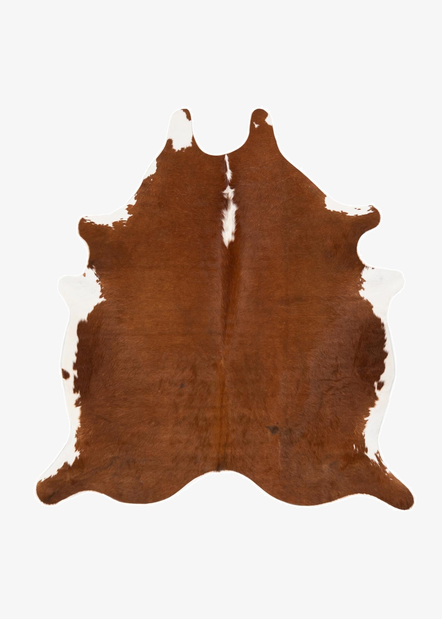 5' 9 x 6' 1 Cowhide Leather Square Rug