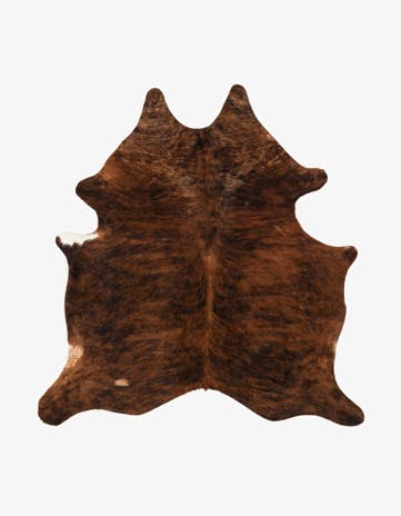 5' 8 x 5' 10 Cowhide Leather Square Rug