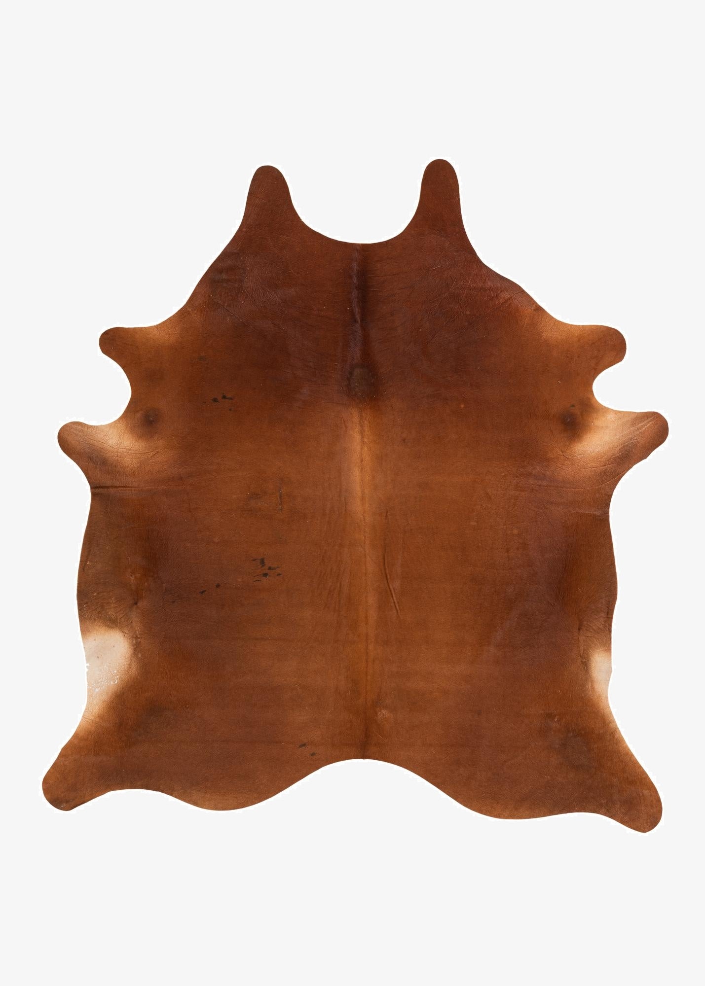 6' 7 x 7' 1 Cowhide Leather Square Rug