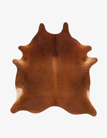 6' 7 x 7' 1 Cowhide Leather Square Rug