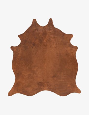 6' 2 x 6' 8 Cowhide Leather Square Rug