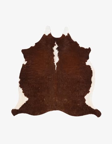 5' 5 x 5' 7 Cowhide Leather Square Rug