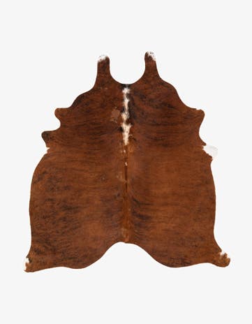 5' 4 x 5' 7 Cowhide Leather Square Rug