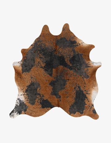 7' 3 x 7' 8 Cowhide Leather Square Rug