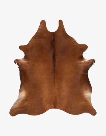 6' 4 x 6' 11 Cowhide Leather Square Rug
