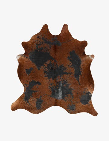 7' 1 x 7' 5 Cowhide Leather Square Rug