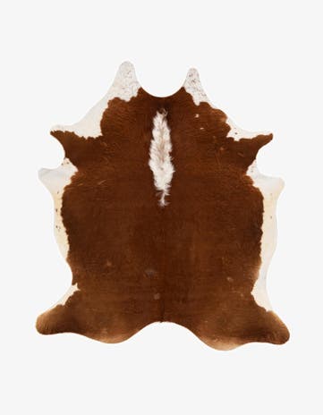 6' 2 x 6' 11 Cowhide Leather Square Rug
