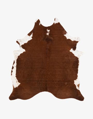 6' 5 x 7' Cowhide Leather Square Rug