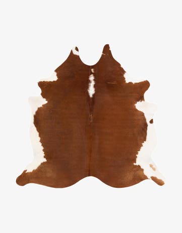 6' x 6' 2 Cowhide Leather Square Rug