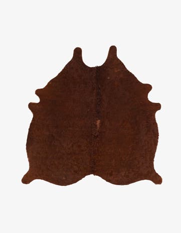 5' 4 x 5' 4 Cowhide Leather Square Rug