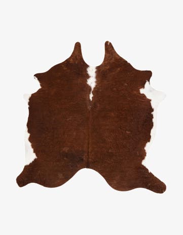 7' x 7' 1 Cowhide Leather Square Rug