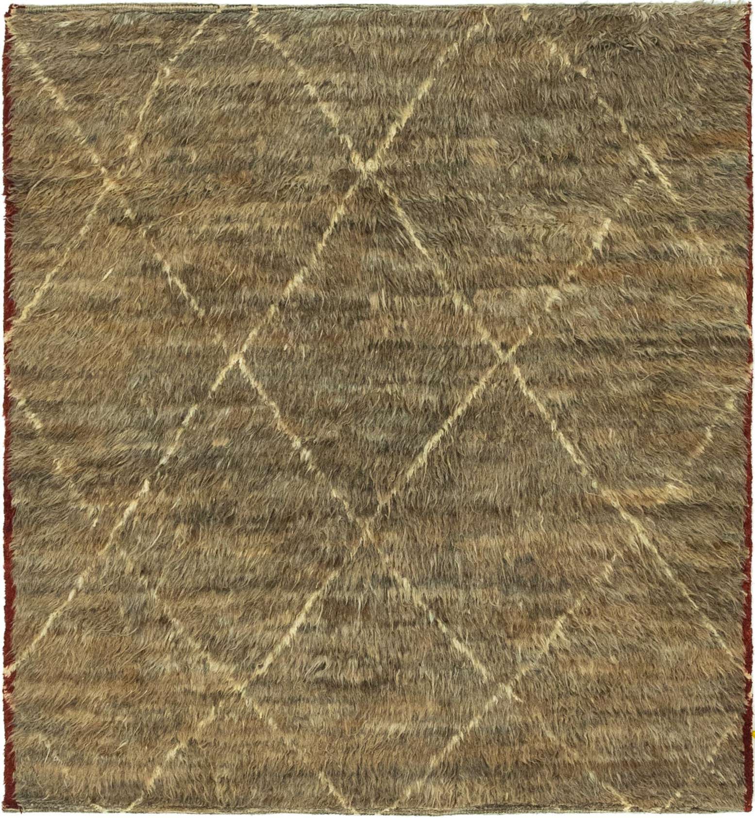 4' 6 x 5' Hand Knotted Darya Wool Square Rug
