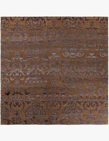 11' 1 x 11' 1 Hand Knotted Darya Wool Square Rug