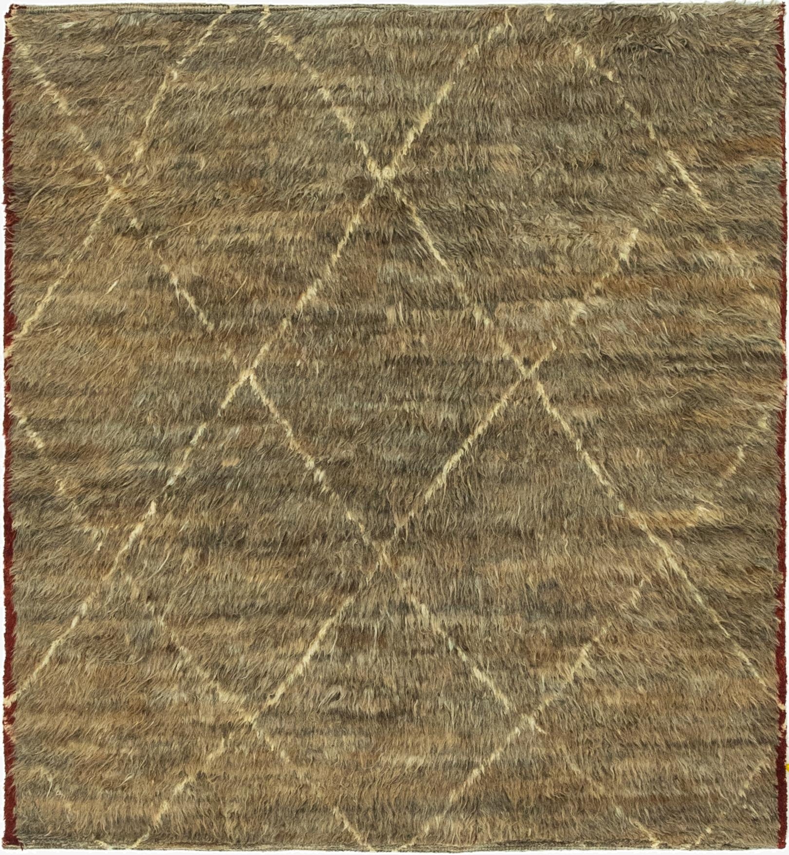 4' 6 x 5'  Hand Knotted Darya Wool Square Rug