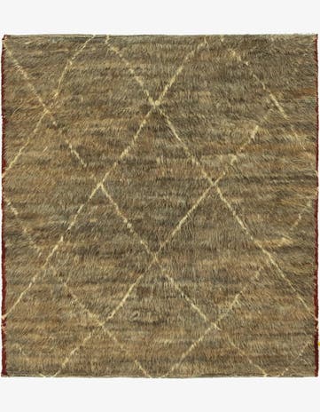 4' 6 x 5' Hand Knotted Darya Wool Square Rug