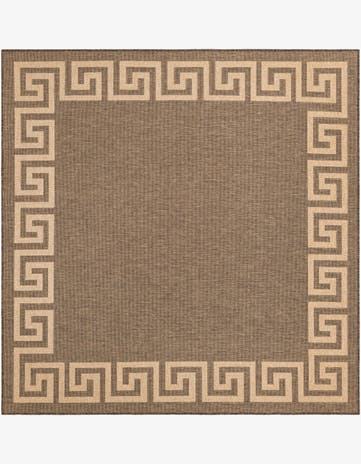 Brown Dunes Square Rug