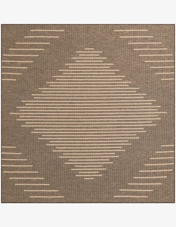 Brown Dunes Square Rug