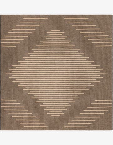 Brown Dunes Square Rug
