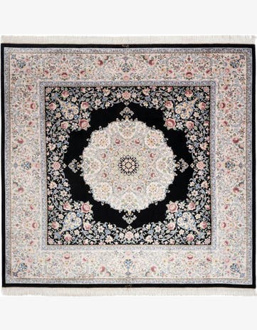 8' 2 x 8' 2 Ghom Design Square Rug