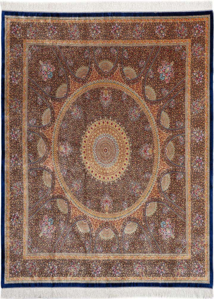 6' 7 x 6' 7 Ghom Design Square Rug