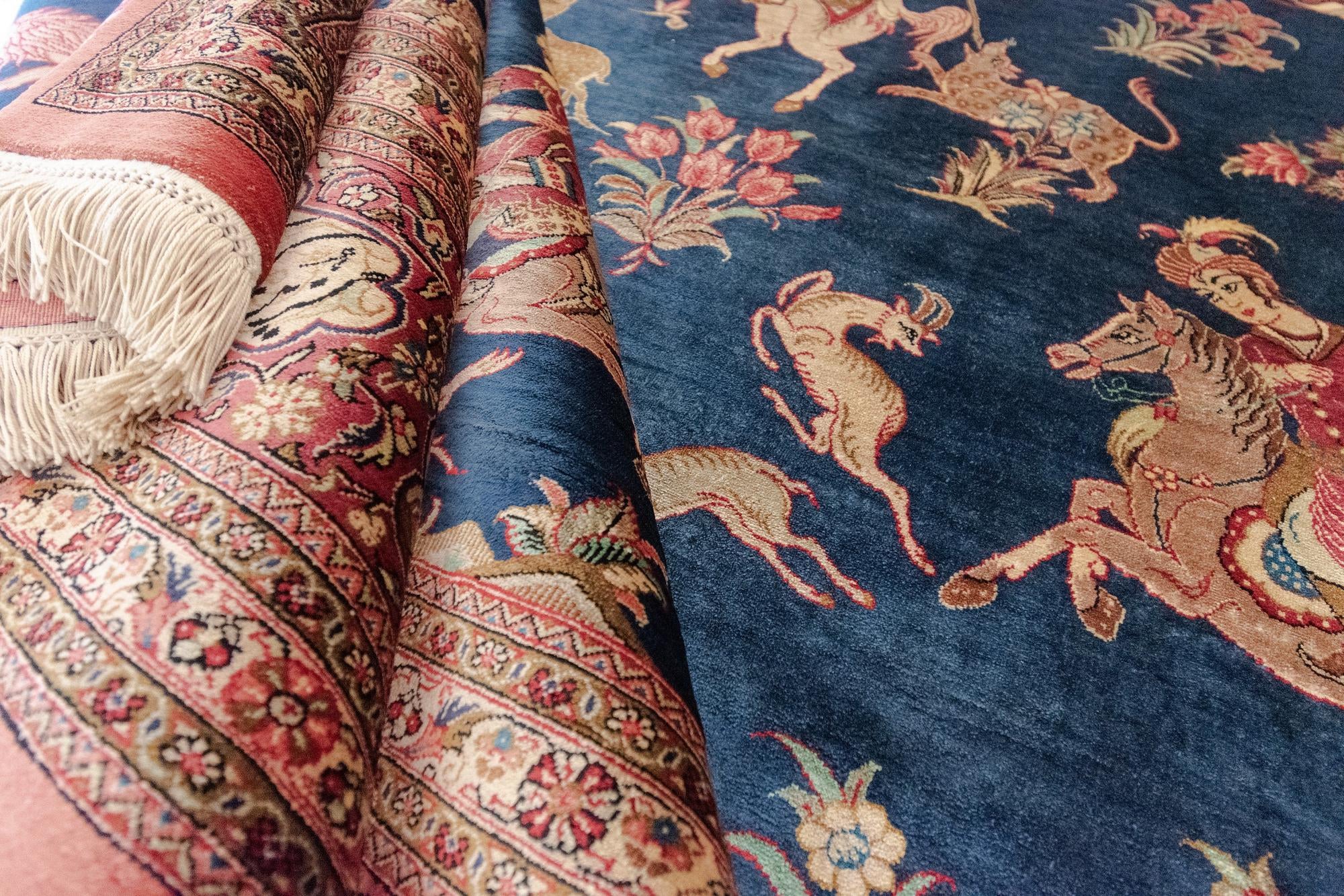6' 2 x 6' 5 Ghom Silk Square Rug