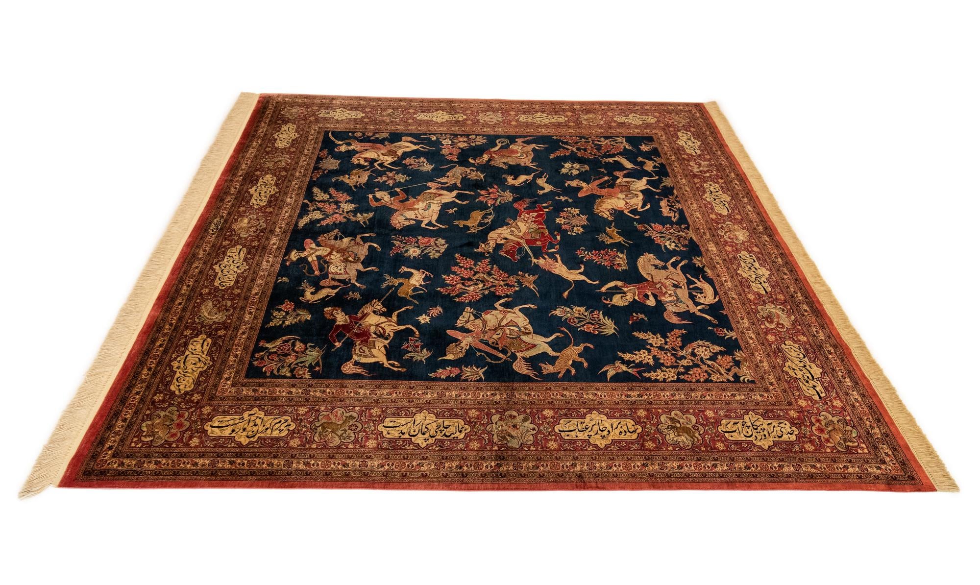 6' 2 x 6' 5 Ghom Silk Square Rug