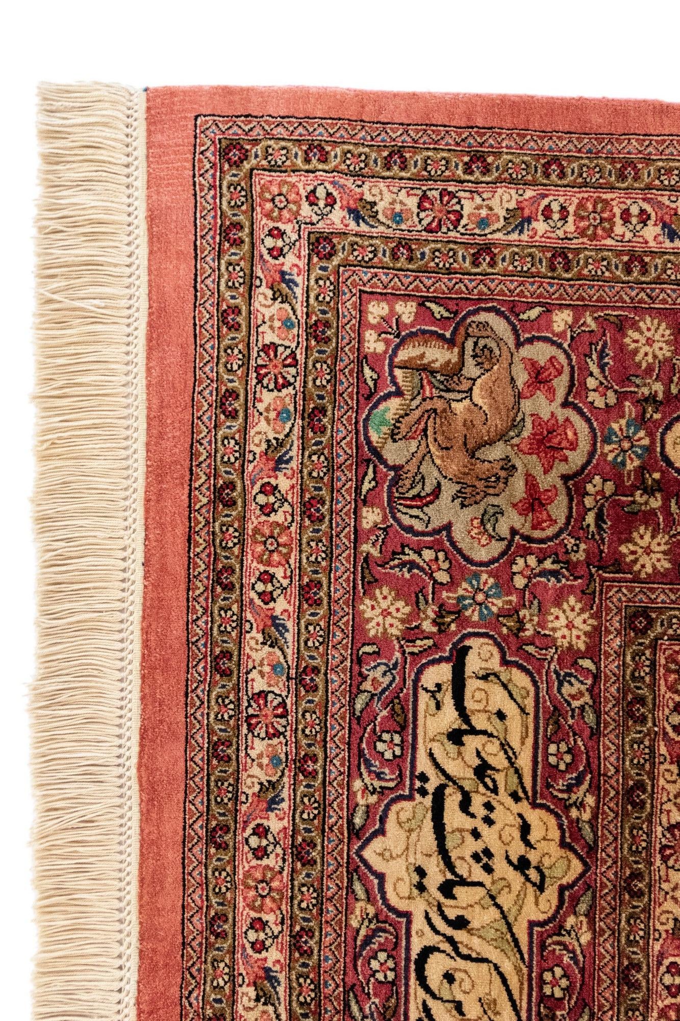 6' 2 x 6' 5 Ghom Silk Square Rug