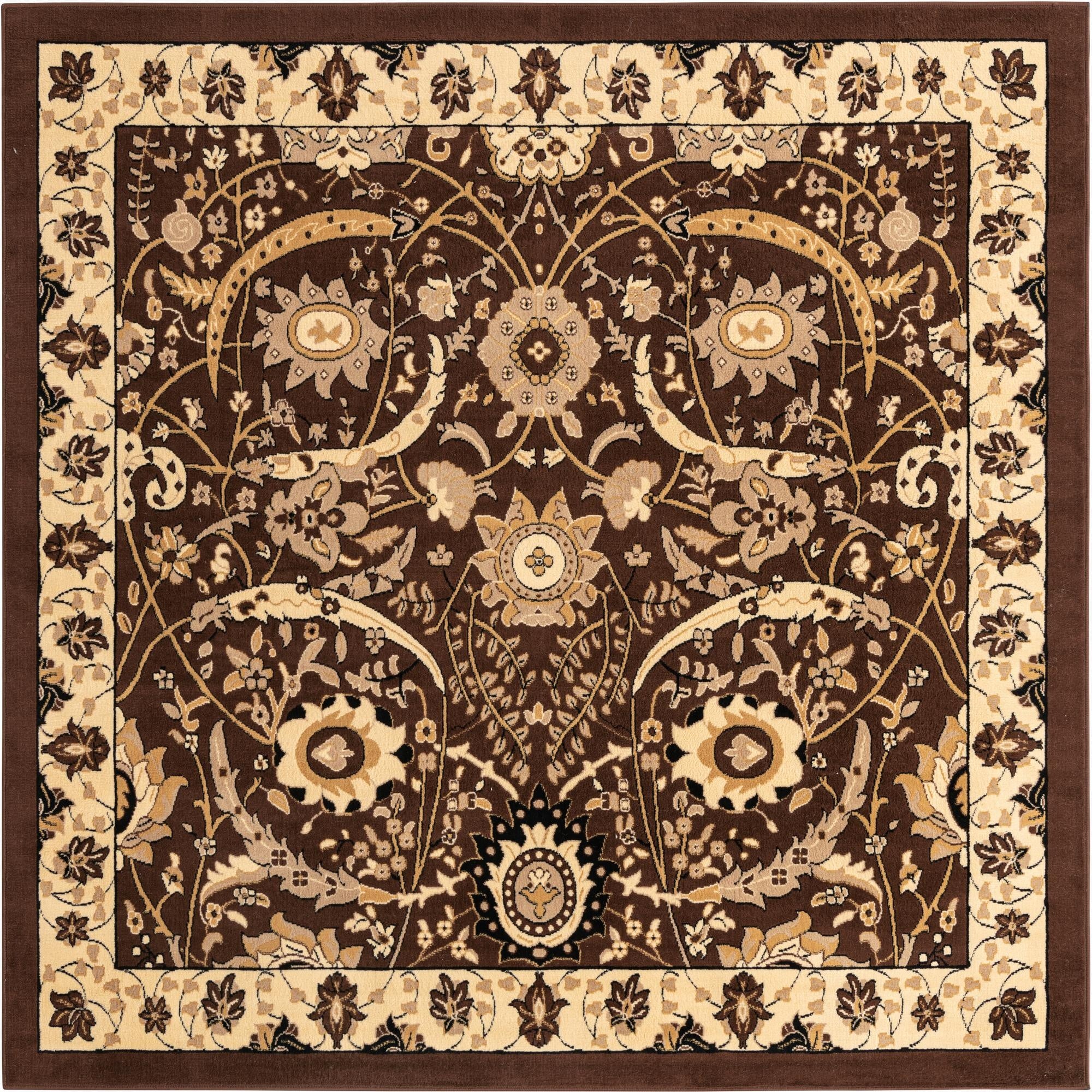 7' 10 x 7' 10 Isfahan Design Square Rug
