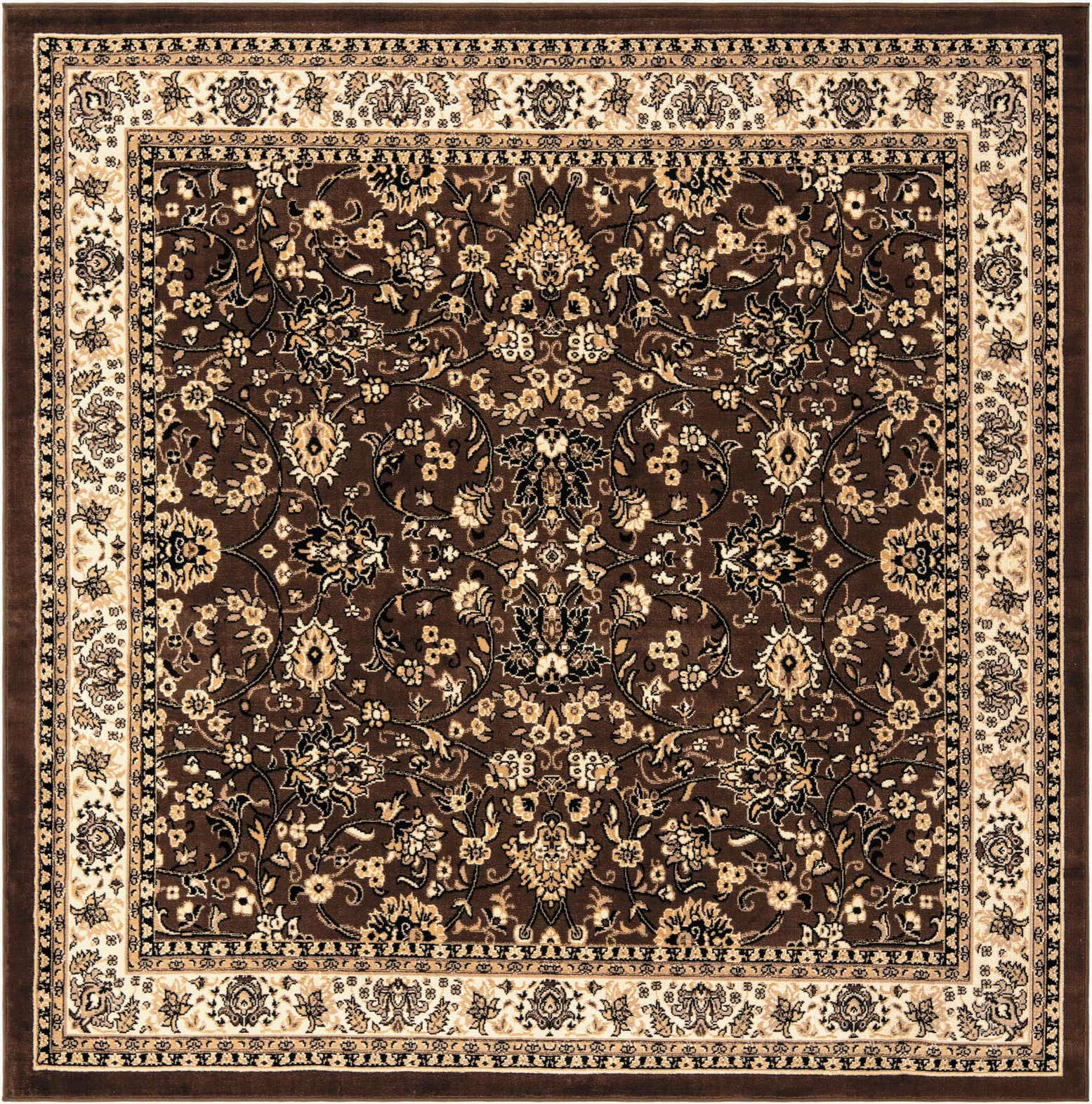 7' 10 x 7' 10 Kashan Design Square Rug