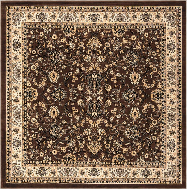 Detail image of 7' 10 x 7' 10 Kashan Design Square Rug