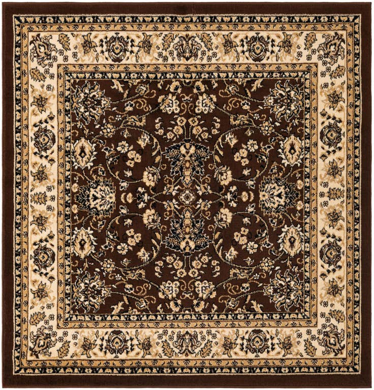 Detailfoto van 160cm x 160cm Kashan Design Vierkant Vloerkleed