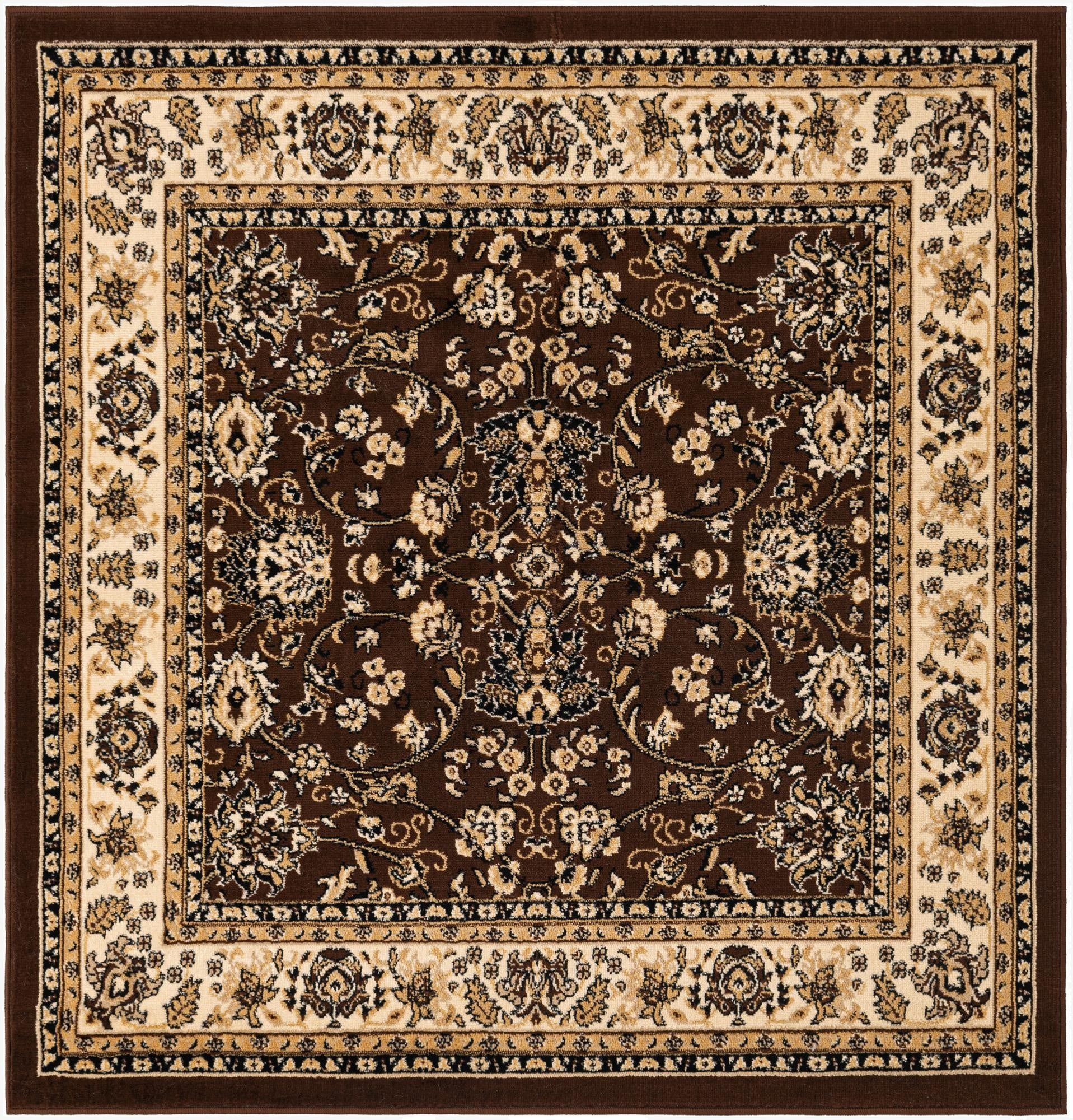 5' 3 x 5' 3 Kashan Design Square Rug