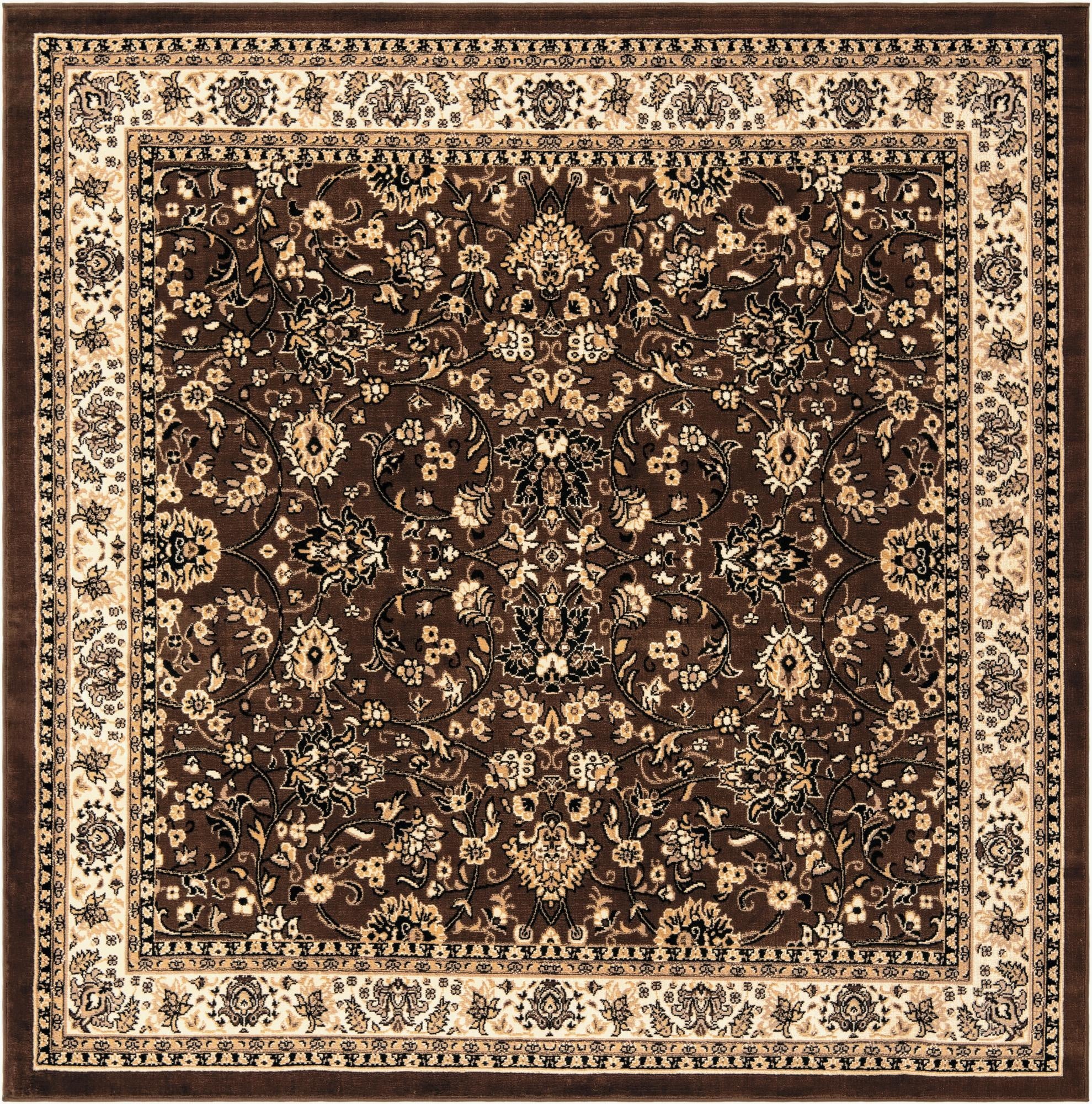 Primary image 7' 10 x 7' 10 Kashan Design Square Rug