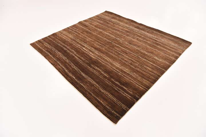 6' x 6' 6 Hand Knotted Kashkuli Gabbeh Wool Square Rug