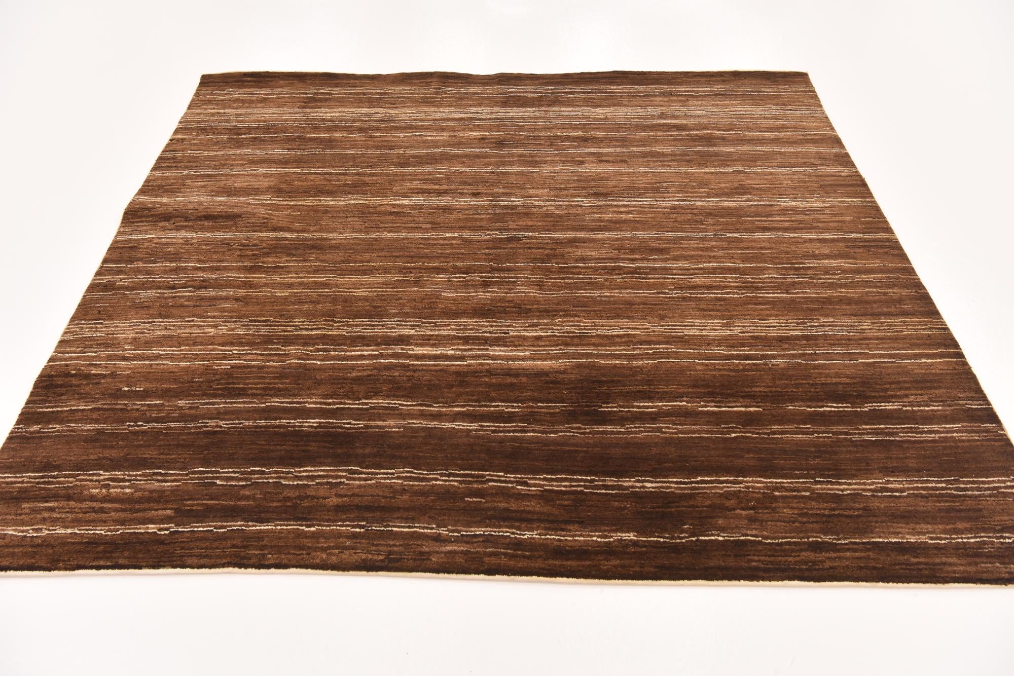 6' x 6' 6 Hand Knotted Kashkuli Gabbeh Wool Square Rug