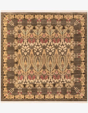 Brown Kensington Square Rug