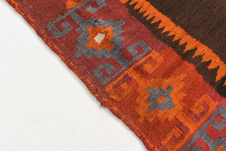 4' 6 x 4' 9 Hand Knotted Kilim Fars Persian Wool Square Rug