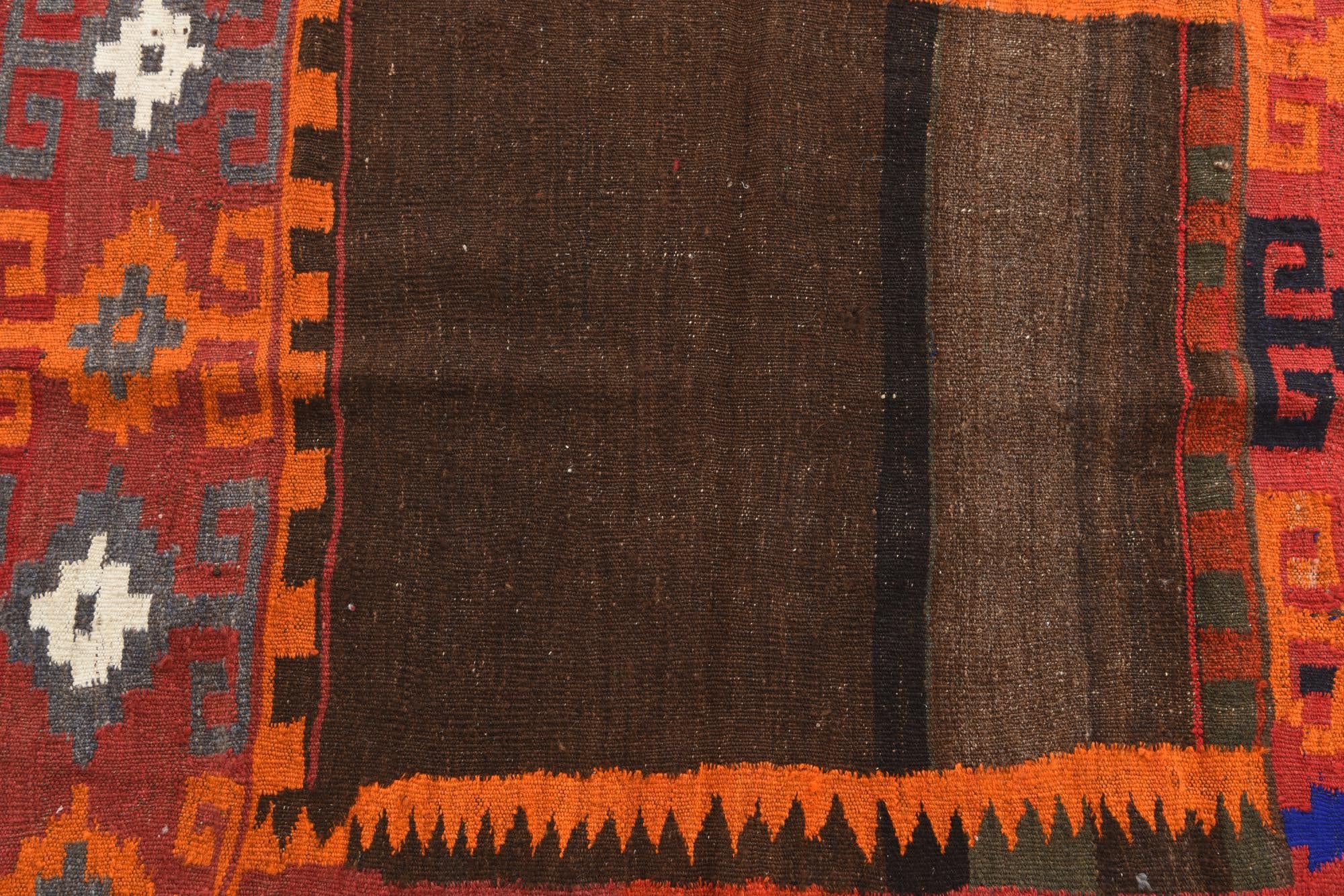 4' 6 x 4' 9 Hand Knotted Kilim Fars Persian Wool Square Rug