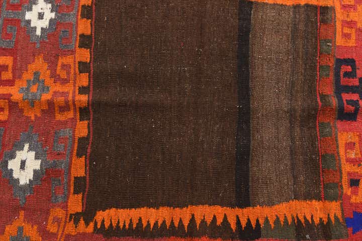 4' 6 x 4' 9 Hand Knotted Kilim Fars Persian Wool Square Rug
